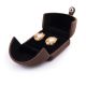 Small Size Suede Jewelry Box for Earings/Ring (Brown)