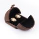 Small Size Suede Jewelry Box for Earings/Ring (Brown)