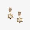Hexagon Pearl Earrings
