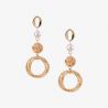 Round Nest Pearl Drop Earrings