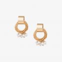 Gold Hoop Pearl Earrings