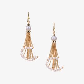 Pearl Tassel Drop Earrings