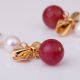  Gold Bow Pearl Earrings