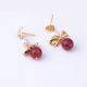  Gold Bow Pearl Earrings