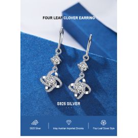 LUCKY FOUR LEAF CLOVER EARRING