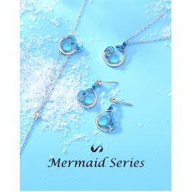 MERMAID AND SEA EARRING